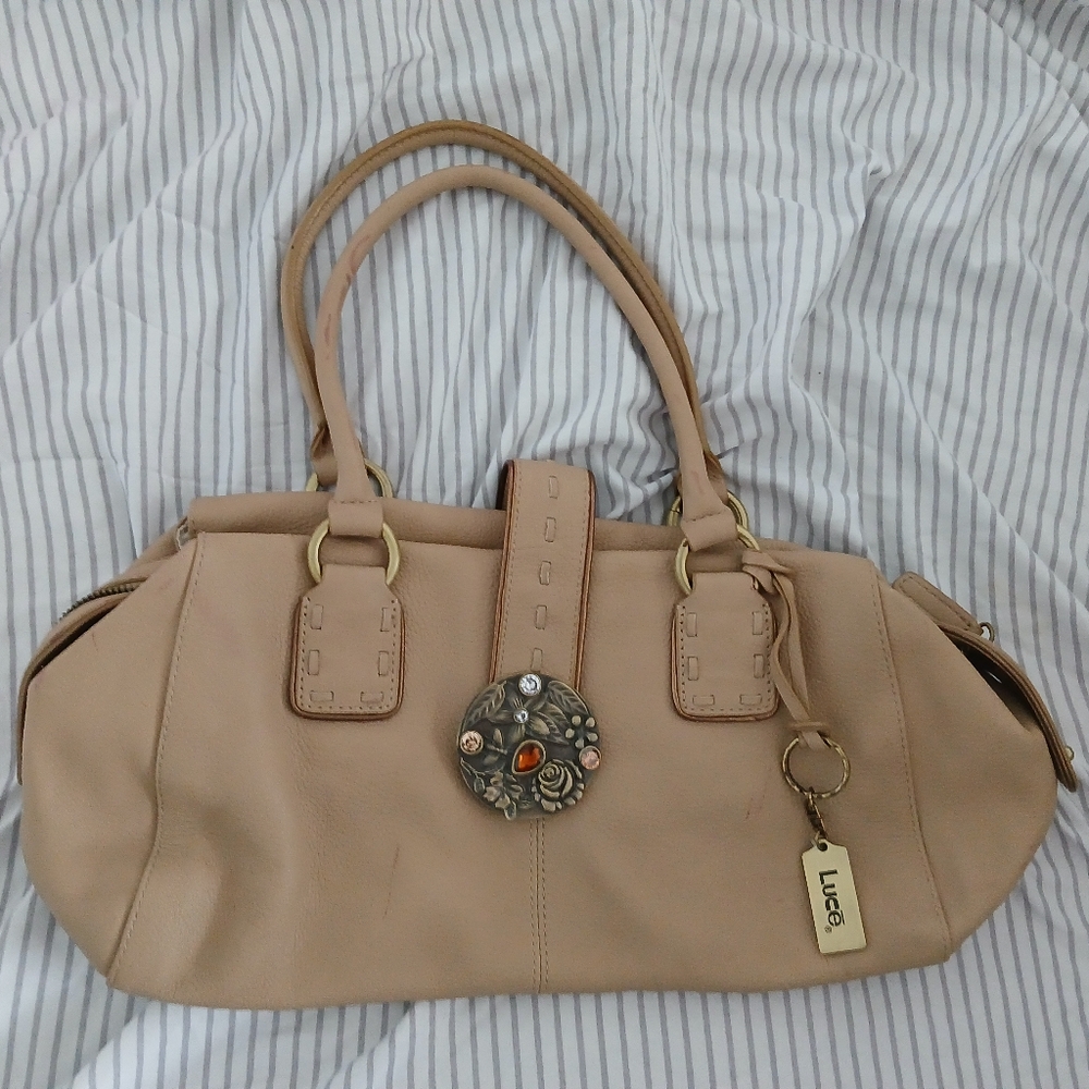 Light fawn LUCE shoulder bag